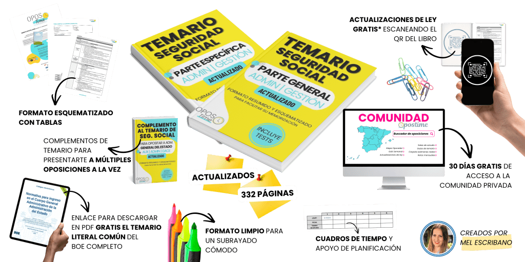 temario completo características Oposiciones resúmenes de Seguridad Social - Oposiciones de administracion general (estatales)