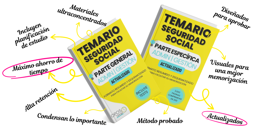 Temario resumenes caractisticas libros para oposiciones Seguridad Social estatal de administracion general