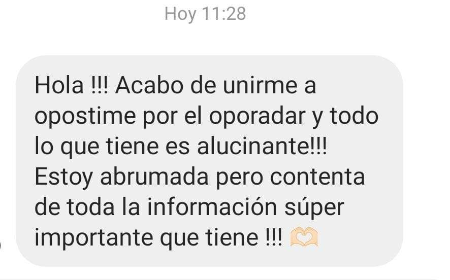 Captura del testimonio 2 compartido en la Comunidad OposTime